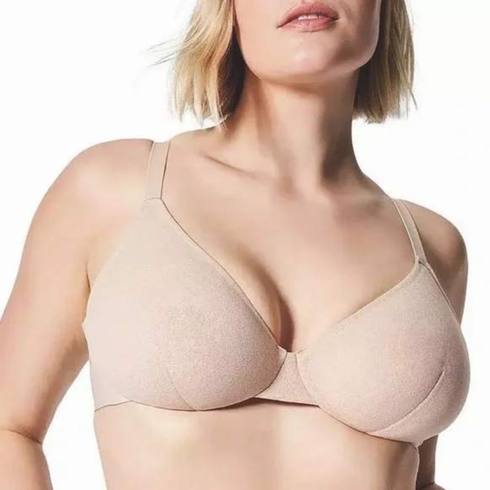 NWT Spanx Sheerflex Unpadded Underwire Bra Champagne‎ Nude 38 XL D-DD
